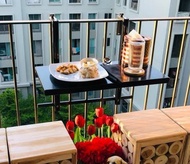 โต๊ะพับแขวนระเบียง โต๊ะพับได้ ขนาด 30X60 ซ.ม. โต๊ะเอนกประสงค์ โต๊ะแขวนราว โต๊ะกาแฟ โต๊ะบาร์ โต๊ะทำงา