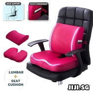 (JIJI SG) AADI Mesh Memory Foam Lumbar + Seat Cushion /Ergonomic Office Chair Pillow/Back Support/