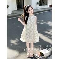 Girls Dresses Girls Dresses Summer Dresses 2026 New Style Children Medium Big Children Polka Dot Pri