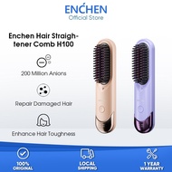Enchen H100 Cordless Hair Straightener Comb Portable Wireless Negative Ionic Hair Straightener Brush