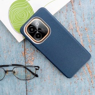 Premium Faux Leather Phone Case For Vivo Y200 5G CN V2343A Rubber Raised Camera Bezel Classic Colors