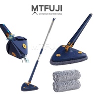 360-adjustable Rotating Cleaning mop 2-head Replaceable mop fiber Dust mop triangle mop