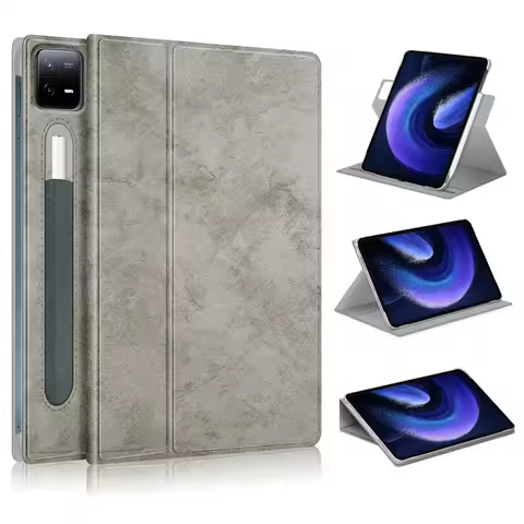 For Xiaomi Pad 6 Case Soft Fabric 360 Degree Rotating Stand Smart Cover for Funda Xiaomi Pad 6 Pro M