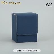 ChicHaven กล่องสำรับไพ่ซื้อขายกล่องเก็บการ์ดที่แข็งแรงทนทานกล่องใส่การ์ดเกมแบบสะสมมีการ์ด80 + หรือ10