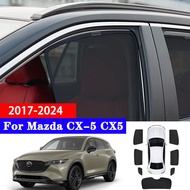 Car Window Shades For Mazda CX-5 CX5 CX 5 2017-2024 Car Side Window Curtain Sun Shade Mesh UV Protec