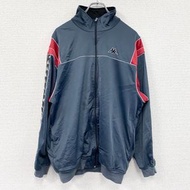 古著 2000 年代 Kappa 運動外套/球衣，復古款，海軍藍，XL 碼