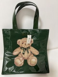 Harrods 綠色小熊手提包