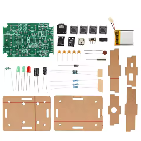 DC 5V FM Stereo Radio Electronic DIY Kit 76-108MHz Wireless Receiver Chargeable Soldering Practice K
