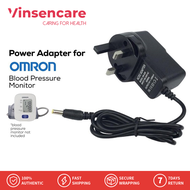 Vinsencare UK 3 Pin Power Adapter for Omron HEM-7121 HEM-7120 SEM-1 JPN500 JPN600 JPN700 HEM-8712 HEM-6161 HEM-6221 Blood Pressure Monitor 6V 500ma AC DC Power Adapter Charger for OMRON Blood Pressure Monitor