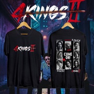 4kings อาชีวะ ยุค 90 ภาพยนตร์ดราม่ายอดนิยม 4 Kings 2 เสื้อยืดแขนสั้น สีดำ/ขาว