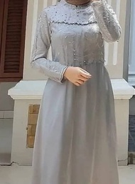 Gamis Brukat Kekinian Model Terbaru 2022 Baju Kondangan Wanita Modern 2023 Dress Simple Elegan Mewah