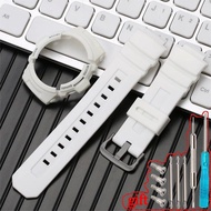 สายนาฬิกายางเหมาะสำหรับ Casio AW591 590 5230 AWG-M100 G-7700สายนาฬิกาสำหรับผู้ชายเคสขนาด16มม. อุปกรณ