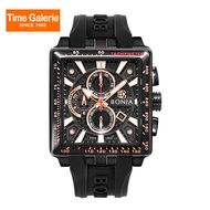 Bonia Chronograph BNB10823-1732C Black Silicone Strap Men Watch