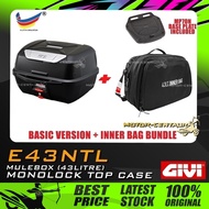 SET KOMBO KOTAK/BOX GIVI E43NTL TOP CASE + T430 INNER BAG