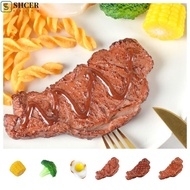 SHCER Simulation Steak Model, Western Food Cooking Toys Simulation Kitchen Toy, Poached Egg Corn Pre