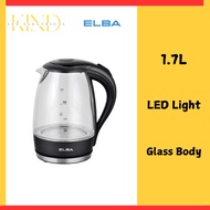 Elba Glass Jug Kettle 1.7L | Jug Kaca EJK-F1723G(BK)