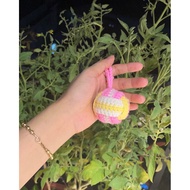 Wool volleyball keychain