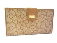 CELINE Vintage Salky C Macadam Celine復古米色雙摺長錢包 CELINE long wallet