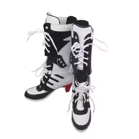 ♥ New 2025 Clown Joker Harley Joke High Birds Of Prey Cosplay Boots Shoes # 1 # W. ★ Bear House