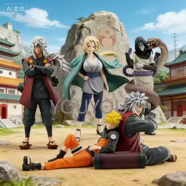 【Original】BANDAI NARUTO Ichiban KUJI Jiraiya Orochimaru Tsunade PVC Anime Ornament