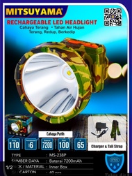 Senter Kepala LED Profesional Cahaya Putih Mitsuyama MS-238P 100 Watt