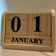 木製 萬年曆