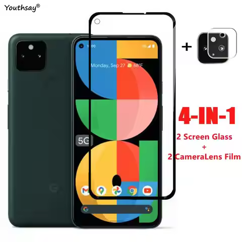 Full Glue Glass For Google Pixel 5A Screen Protector For Pixel 5A 5 Tempered Glass Protective Phone 