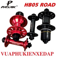 Đùm moay ơ xe đạp nhôm Pasak HB05 Cối nổ lớn líp thả phanh Vành chạy bạc đạn cao cấp 20-24 Lỗ