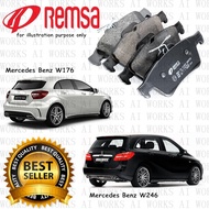 REMSA Mercedes Benz A180 A200 A250 W176 B200 W246 650ºC Rear Brake Pad