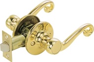 Legend 809056 Designer Scroll Style Lever Handle Passage Hall and Closet Leverset Lockset, US3 Polished Brass Finish