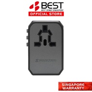 SOUNDTEOH Adaptor Travel Adaptor With  2 USB-A + 2 USB-C QC TA-345
