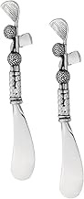 Wine Things 2-Piece Zinc Alloy Cheese Spreader/Butter Knife (Golf Clubs)