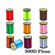 Fly Tying Super Floss Thread Highly Waxed 300D Fly Tying Flat Silky Yarn