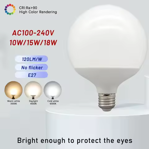 3PCS Energy Saving E27 18W 15W 10W LED Bulb G80 G95 G120 Global Light Lampada Ampoule RA90 LED Light