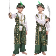 prince Arabian/Aladdin costume for kids(Longsleeve,pants,belt,hat)