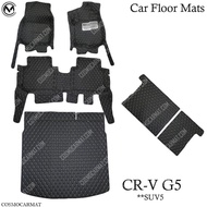 พรมรถยนต์ 6D HONDA - CRV G5 5ที่นั่ง ปี2018-2020
