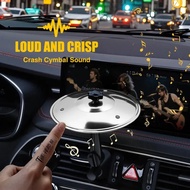 Car Cymbal Drum Air Vent, Mini Metal Drum Crash Cymbal Easy Clip-on for Car Dashboard,Musical Car Ac