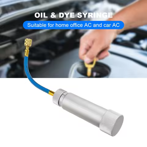 1/4 Inch Sae Auto Oil Dye Injector R134A Air Conditioning Car Oil Injection Tool 2Oz Refrigerant Flu