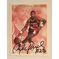Clyde Drexler 1993-94 Fleer Career Highlights AUTO Autograph Card 6 of 12