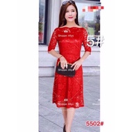 ❉Lace Dress Half Sleeve Big Size Casual Dress Wedding Dress Elegant Dress Formal Dress Ninang Dress✬