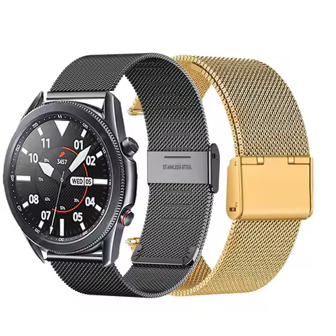 For Samsung Galaxy 46mm SM-R800 Watchband Replacement Metal Strap For Samsung Watch 3 45mm Gear S3 2