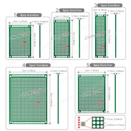 C9 34 Pcs Double Sided PCB Board Tinned (2X8 3X7 4X6 5X7 7x9 cm) Prototype Kit FR4 Printed Universal