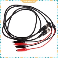 ✥Dilraba✥【In Stock】 2 Pcs 98cm BNC Q9 To Double Alligator Clip Oscilloscope Test Probe Leads Cables 