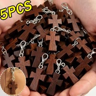 5/3/2Pcs Wooden Cross Pendant - Handheld Praying Crosses - Fashion Mini Crosses - for Bracelet Neckl