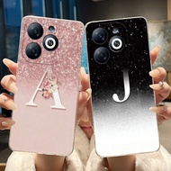 Case For Infinix Smart 8 / Smart 8 Pro X6525 X6525B X6525D Casing Luxury Elegant Letter Back Cover C