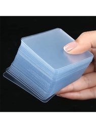 50/100入組強力奈米膠布雙面貼紙,無痕貼片萬用防滑跟隨心型膠水,透明魔術膠