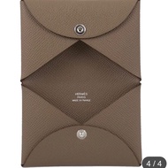 Hermes 愛馬仕 Calvi 卡包/卡片夾(大象灰 Etoupe x 牛皮 Epsom)全新 2025.12月購入