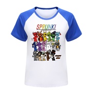 NEW 2025 Sprunki Kids Cosplay Costume Cartoon Print Pajamas Child Suit Boys Sprunki Long Sleeve Top