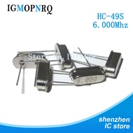 10PCS HC-49S 6.000M 6.000Mhz 6 Mhz igMopnrq Quartz Crystal Resonator Passive Oscillator HC 49S New