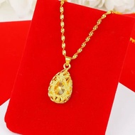 Emas 916 Original Lelong Chain Men Charm Pendant Necklace Women Rantai Leher Viral 916 Gold Chain fo